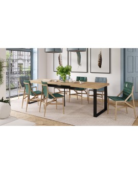 AVELLA Gouden Eik Craft - LOFT TAFEL VOOR WOONKAMER/EETKAMER UITKLAPBAAR TOT 3,1 m!