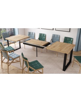 AVELLA Gouden Eik Craft - LOFT TAFEL VOOR WOONKAMER/EETKAMER UITKLAPBAAR TOT 3,1 m!
