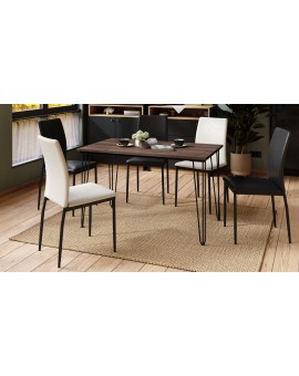 HAIRPIN bruin eiken, loft tafel voor keuken, eetkamer en woonkamer