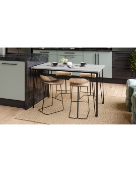 HAIRPIN licht beton, loft tafel voor keuken, eetkamer en woonkamer