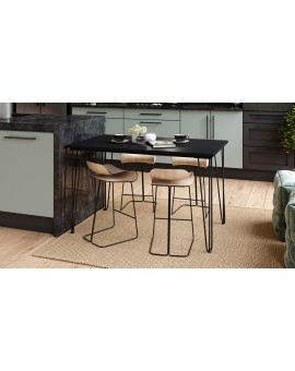 HAIRPIN zwart, loft tafel voor keuken, eetkamer en woonkamer