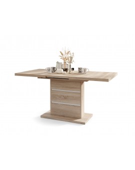 PIANO eiken sonoma / witte inzetstukken - moderne uitschuifbare tafel tot 200 cm