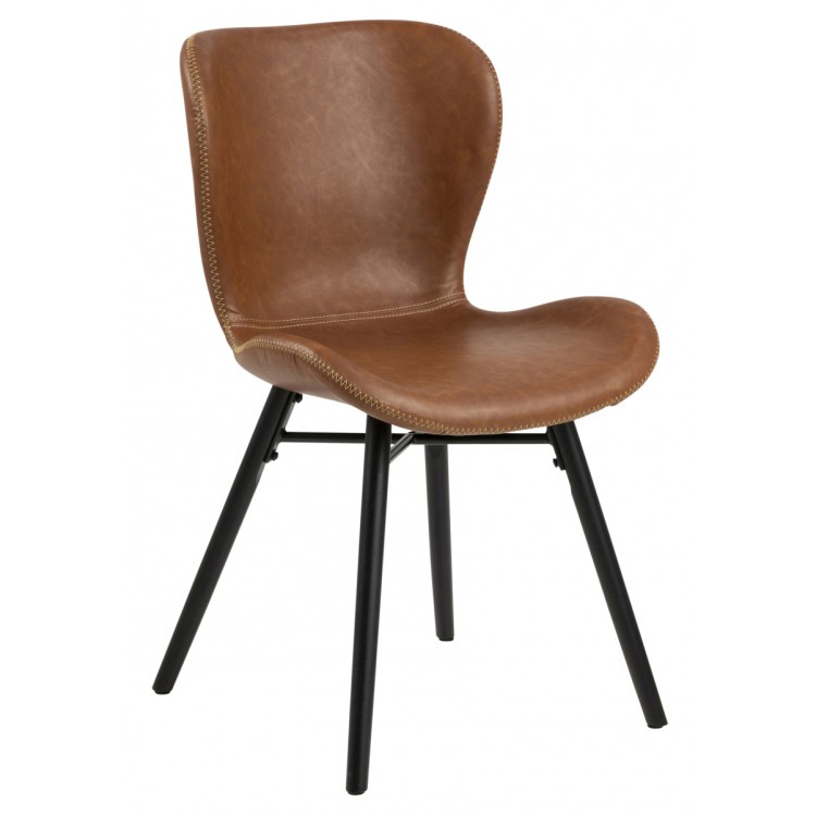stoel ALTEA eco-leer retro brandy / zwarte poten - modern voor woonkamer / eetkamer / keuken stoel ALTEA eco-leer retro brandy / zwarte poten - modern voor woonkamer / eetkamer / keuken