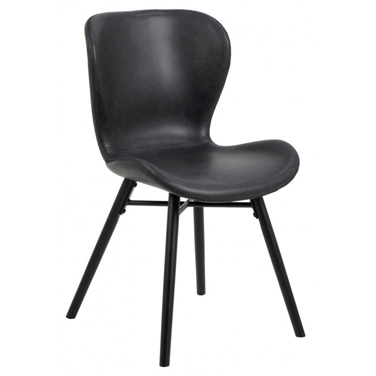 stoel BALTEA zwart eco-leer / poten zwart - modern voor woonkamer / eetkamer stoel BALTEA zwart eco-leer / poten zwart - modern voor woonkamer / eetkamer