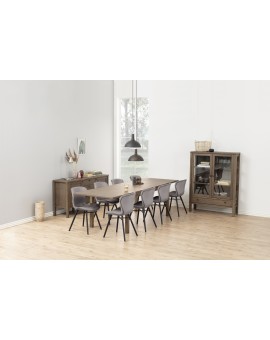 stoel ALTEA velours donkergrijs /poten zwart - modern voor woonkamer / eetkamer