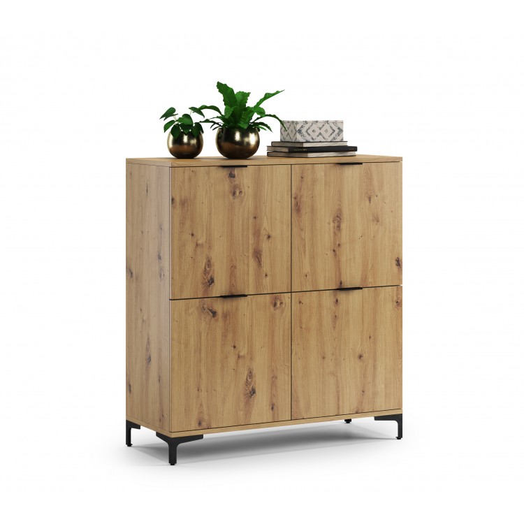 Komoda LANA 02 Dub Artisan - ČTYŘDVEŘOVÁ STOJÍCÍ SKŘÍŇKA Komoda LANA 02 Dub Artisan - ČTYŘDVEŘOVÁ STOJÍCÍ SKŘÍŇKA