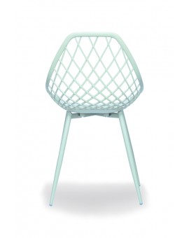 LUGO stoel mint - modern, opengewerkt, voor de keuken / tuin / café