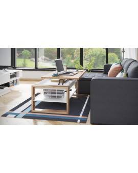 NUO votan eiken / wit, salontafel