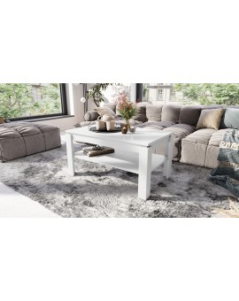ASTI-R Wit mat - moderne salontafel met uitschuifbaar blad