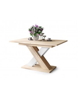 KARO Sonoma eiken /wit mat - MODERNE UITSCHUIFBARE TAFELTOT 180 cm!
