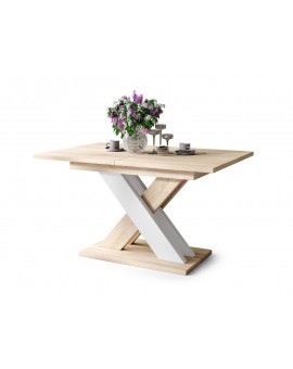 KARO Sonoma eiken /wit mat - MODERNE UITSCHUIFBARE TAFELTOT 180 cm!
