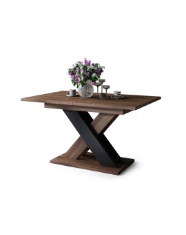 KARO Bruin eiken/zwart mat - MODERNE UITSCHUIFBARE TAFELOP 180 cm!