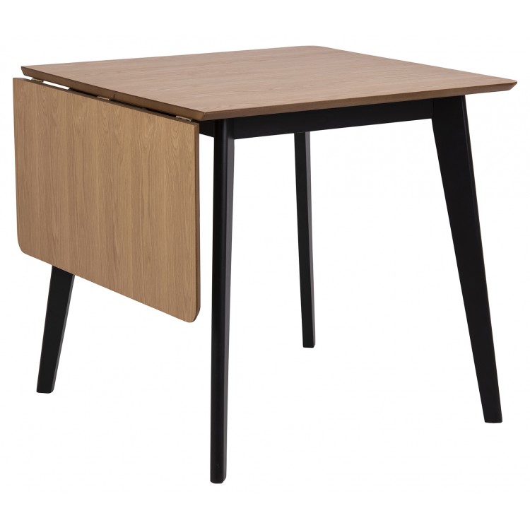 ROXY Natuurlijk eiken/onderstel zwart - OPKLAPBARE TAFEL VOOR KEUKEN/EETKAMER RETRO ROXY Natuurlijk eiken/onderstel zwart - OPKLAPBARE TAFEL VOOR KEUKEN/EETKAMER RETRO