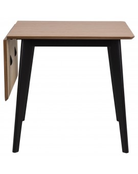 ROXY Natuurlijk eiken/onderstel zwart - OPKLAPBARE TAFEL VOOR KEUKEN/EETKAMER RETRO