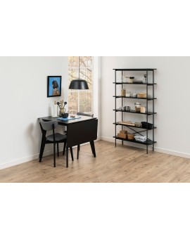 ROXY Zwart - OPKLAPBARE TAFEL VOOR KEUKEN/EETKAMER RETRO