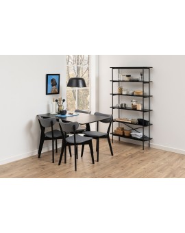 ROXY Zwart - OPKLAPBARE TAFEL VOOR KEUKEN/EETKAMER RETRO
