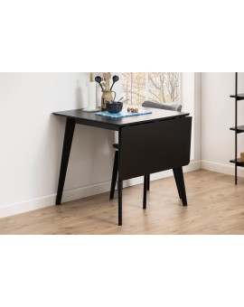 ROXY Zwart - OPKLAPBARE TAFEL VOOR KEUKEN/EETKAMER RETRO