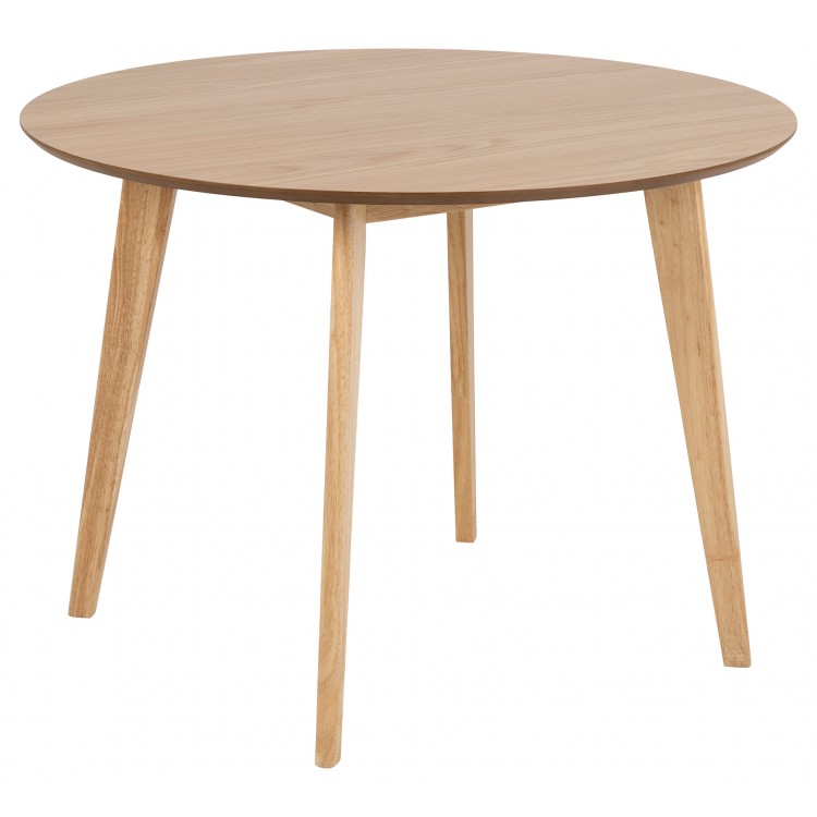 ROXY Natuurlijk eiken 105 cm - RONDE TAFEL VOOR KEUKEN/EETKAMER RETRO
