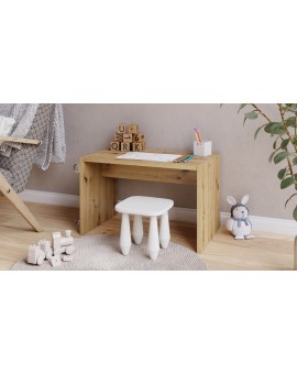 HUGO Artisan Eik - BIJZETTAFEL 2in1 OP WIELEN/POTEN - MOBIELE BIJZETTAFEL VOOR WOONKAMER/SLAAPKAMER/KINDERKAMER