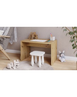 HUGO Artisan Eik - BIJZETTAFEL 2in1 OP WIELEN/POTEN - MOBIELE BIJZETTAFEL VOOR WOONKAMER/SLAAPKAMER/KINDERKAMER