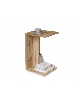 HUGO Wotan Eik - BIJZETTAFEL 2in1 OP WIELEN/POTEN - MOBIELE BIJZETTAFEL VOOR WOONKAMER/SLAAPKAMER/KINDERKAMER