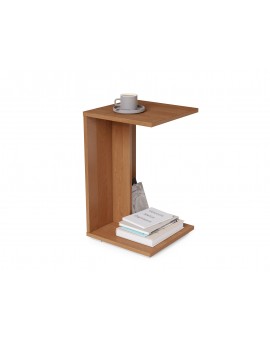 HUGO Elzenhout - BIJZETTAFEL 2in1 OP WIELEN/POTEN - MOBIELE BIJZETTAFEL VOOR WOONKAMER/SLAAPKAMER/KINDERKAMER