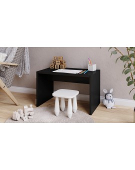HUGO Zwart - BIJZETTAFEL 2in1 OP WIELEN/POTEN - MOBIELE BIJZETTAFEL VOOR WOONKAMER/SLAAPKAMER/KINDERKAMER