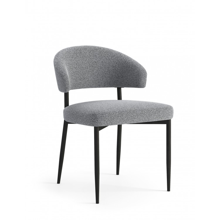 IRIS Grijs (stof Monza 120) - MODERNE GESTOFFEERDE STOEL VOOR WOONKAMER/EETKAMER LOFT IRIS Grijs (stof Monza 120) - MODERNE GESTOFFEERDE STOEL VOOR WOONKAMER/EETKAMER LOFT