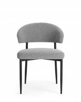IRIS Grijs (stof Monza 120) - MODERNE GESTOFFEERDE STOEL VOOR WOONKAMER/EETKAMER LOFT