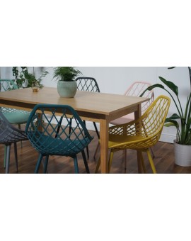 LUGO stoel grijs - modern, opengewerkt, voor keuken / tuin / café