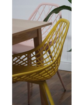LUGO stoel grijs - modern, opengewerkt, voor keuken / tuin / café
