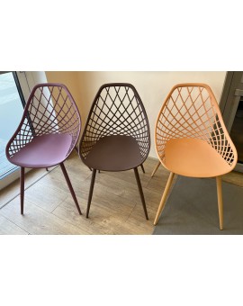 LUGO stoel grijs - modern, opengewerkt, voor keuken / tuin / café