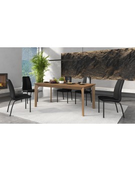 BARI Walnoot Eik (Caramel) 180x90 cm (+2 inzetstukken 45 cm) - HOUTEN TAFEL IN JAPANDI STIJL, UITKLAPBARE TAFEL TOT 270 cm!