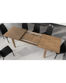BARI Walnoot Eik (Caramel) 180x90 cm (+2 inzetstukken 45 cm) - HOUTEN TAFEL IN JAPANDI STIJL, UITKLAPBARE TAFEL TOT 270 cm!