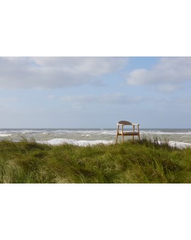 ADELE beige (danny 3) / frame natuurlijk eiken - HOUTEN STOEL VOOR WOONKAMER EETKAMER KEUKEN RETRO