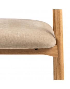 ADELE beige (danny 3) / frame natuurlijk eiken - HOUTEN STOEL VOOR WOONKAMER EETKAMER KEUKEN RETRO