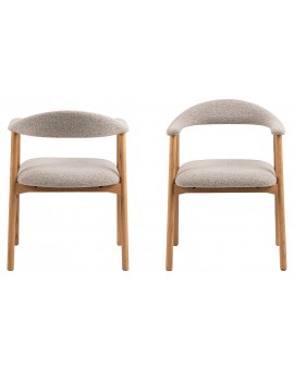 ADELE beige latte (monza 60) / frame natuurlijk eiken - HOUTEN STOEL VOOR WOONKAMER EETKAMER KEUKEN RETRO