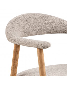 ADELE beige latte (monza 60) / frame natuurlijk eiken - HOUTEN STOEL VOOR WOONKAMER EETKAMER KEUKEN RETRO
