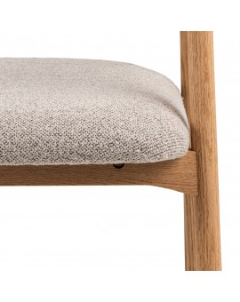 ADELE beige latte (monza 60) / frame natuurlijk eiken - HOUTEN STOEL VOOR WOONKAMER EETKAMER KEUKEN RETRO