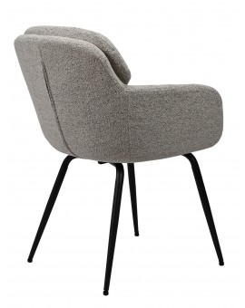 GEORGIA Beige Latte (stof Monza 60) - MODERNE GESTOFFEERDE DRAAISTOEL VOOR WOONKAMER/EETKAMER/LOFT KANTOOR