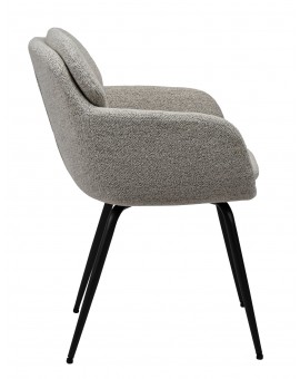 GEORGIA Beige Latte (stof Monza 60) - MODERNE GESTOFFEERDE DRAAISTOEL VOOR WOONKAMER/EETKAMER/LOFT KANTOOR