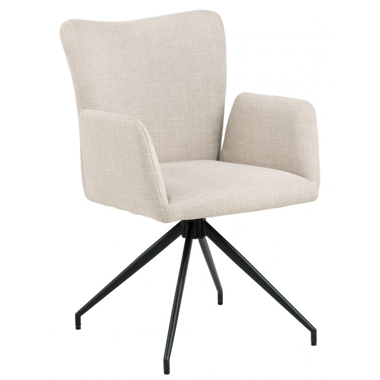 SARETTA Beige (stof Basel 24) - MODERNE GESTOFFEERDE DRAAISTOEL VOOR WOONKAMER/EETAMER/LOFT KANTOOR SARETTA Beige (stof Basel 24) - MODERNE GESTOFFEERDE DRAAISTOEL VOOR WOONKAMER/EETAMER/LOFT KANTOOR
